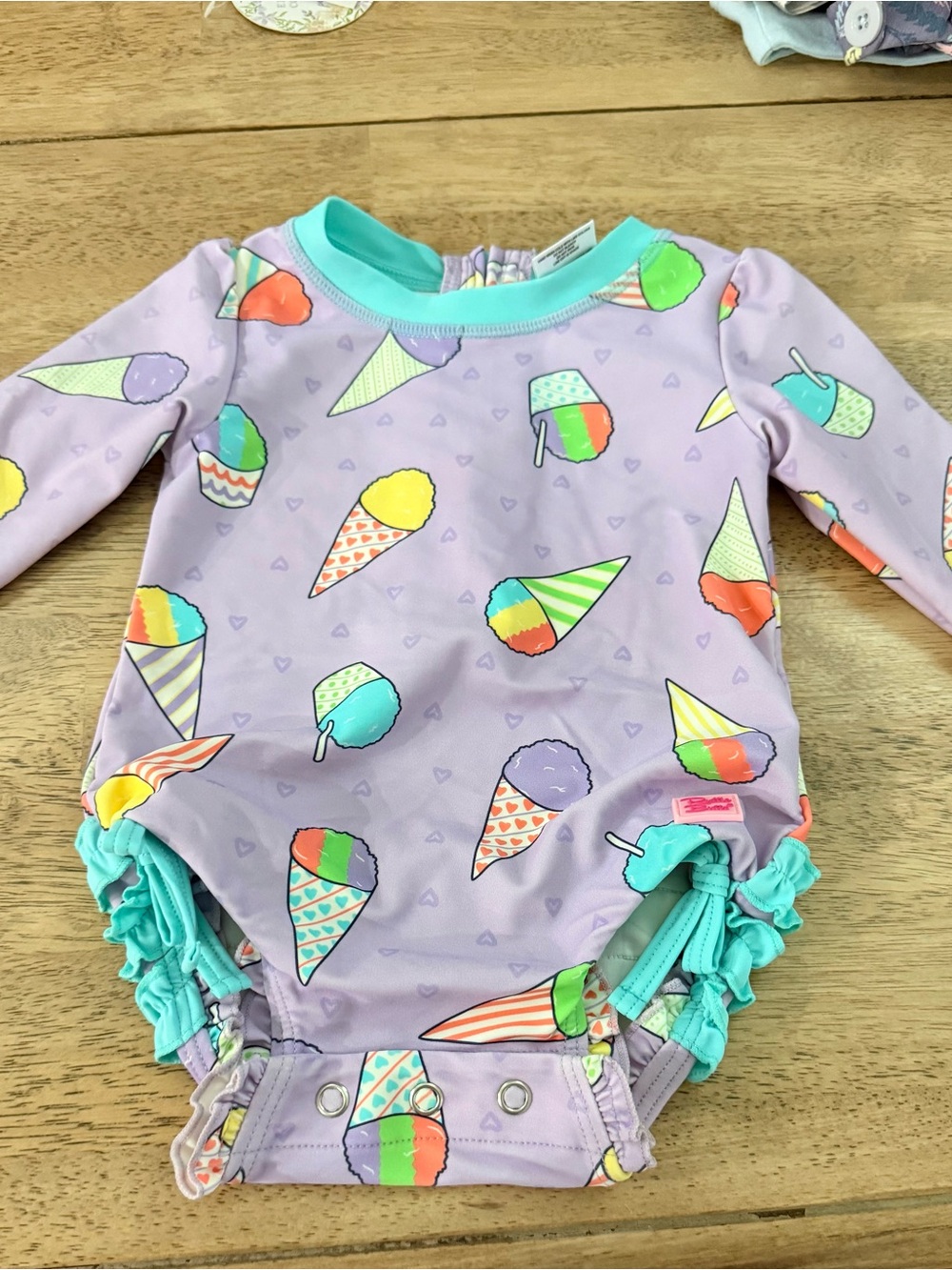 Rufflebutts rash guard swim EUC 6/12